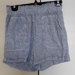 Briggs New York High Waist Blue Striped Shorts